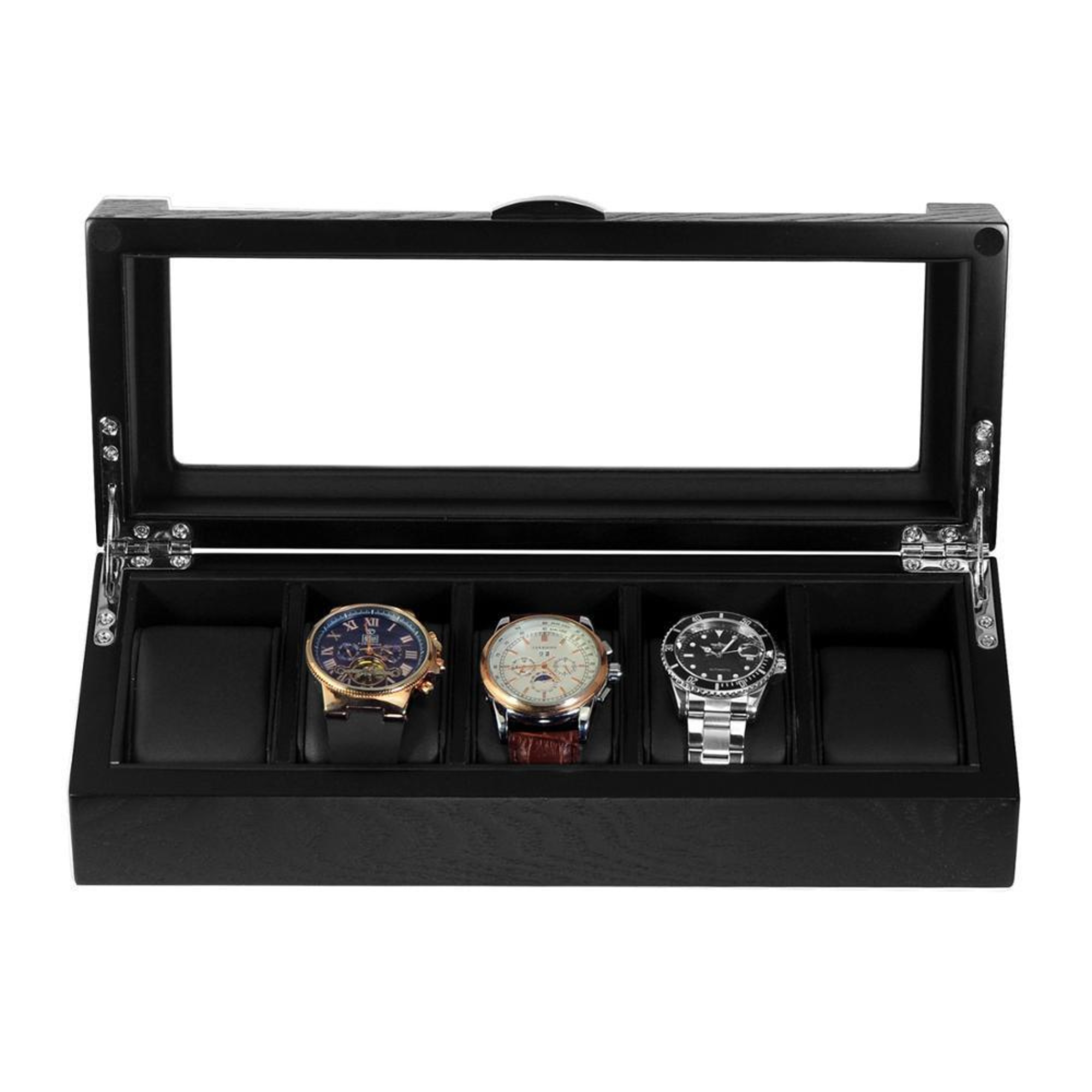 5 Slots Wooden Storage Watch Box