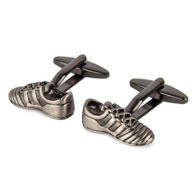 Gunmetal Sneaker Running Shoe Cufflinks