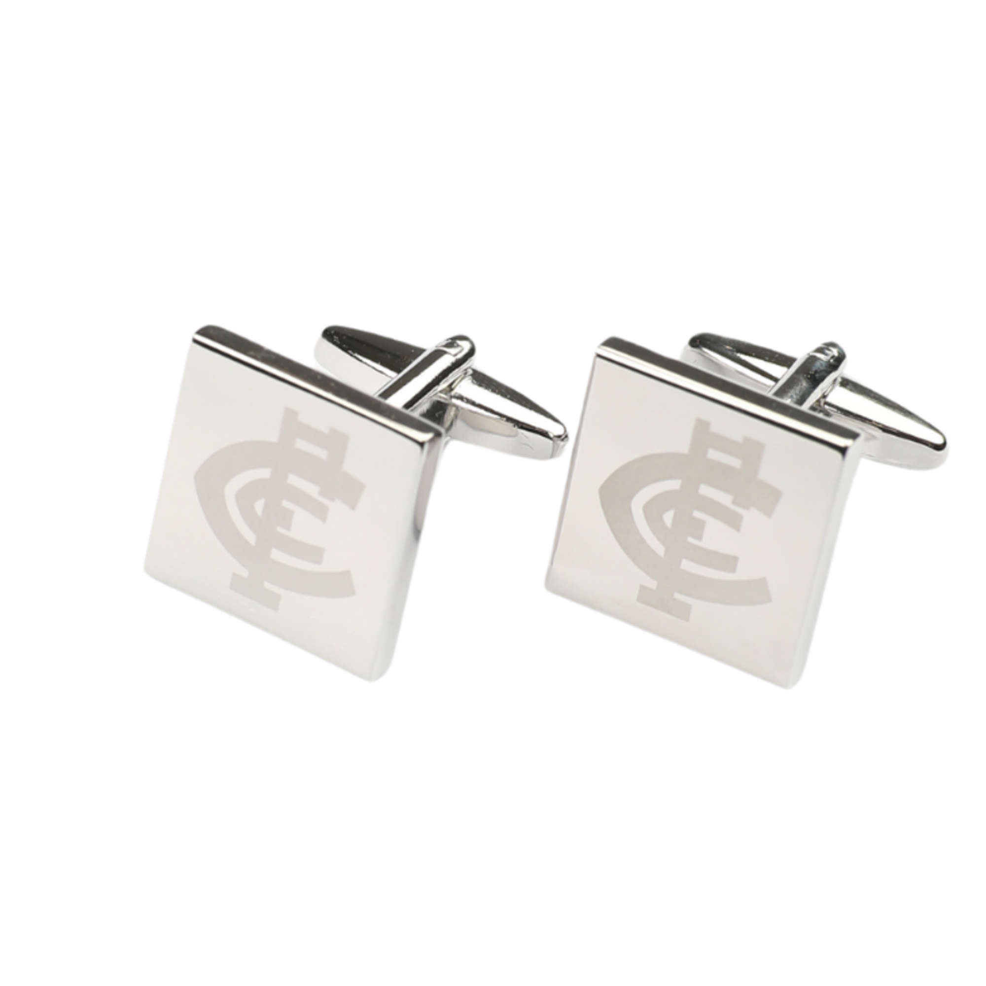 Silver Carlton Football Club AFL Cufflinks