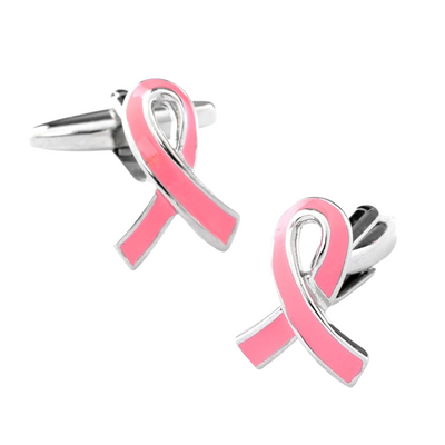 Pink Ribbon Breast Cancer Awareness Cufflinks