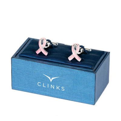 Pink Ribbon Breast Cancer Awareness Cufflinks