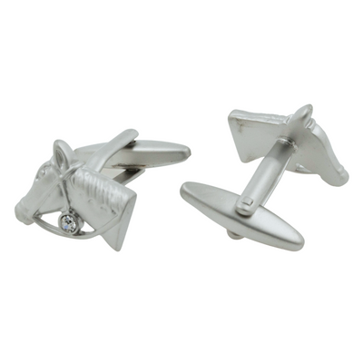 Horse Head Silver Cufflinks