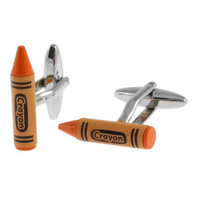 Orange Crayon Cufflinks