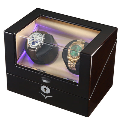 Waratah Mahogany Watch Winder Box for 2 Watches