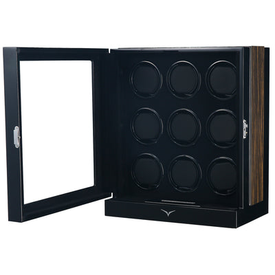 Sydney Watch Winder Box for 9 Watches in Black