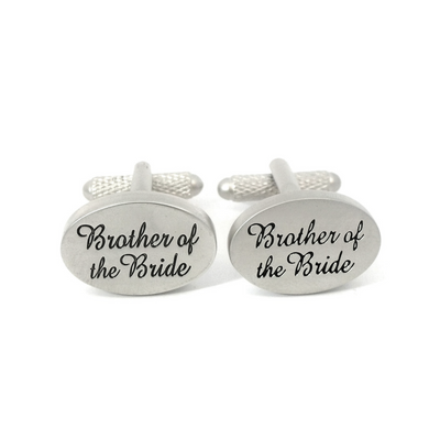 Brother of the Bride Script Wedding Cufflinks