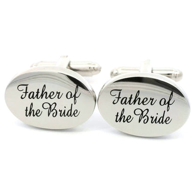 Father of the Bride Script  Wedding Cufflinks