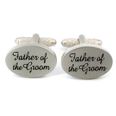 Father of the Groom Script Wedding Cufflinks