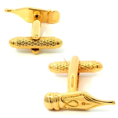 Gold Fountain Nib Cufflinks