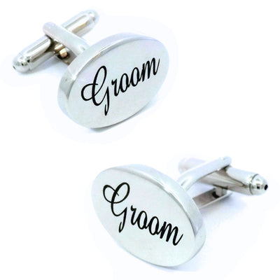 Groom Script Wedding Cufflinks