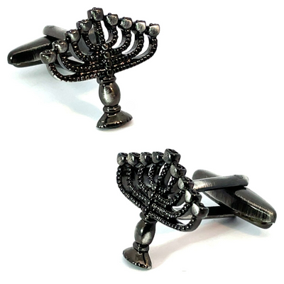 Hannukah Menorah Candle Holder Cufflinks