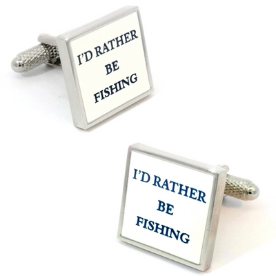 I'd rather be Fishing Cufflinks