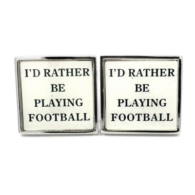 I'd rather be Playing Football Cufflinks