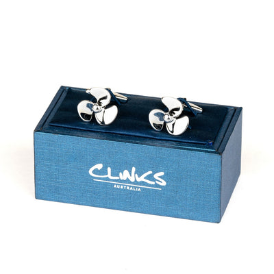 Silver Propeller Cufflinks