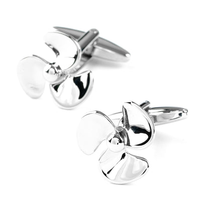 Silver Propeller Cufflinks