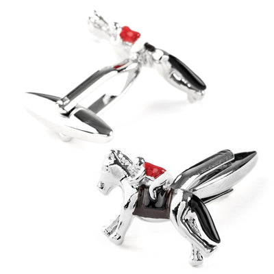 Racing Horses with Jockey (Colour) Cufflinks