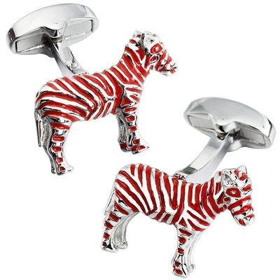 Red Zebra Cuffllinks