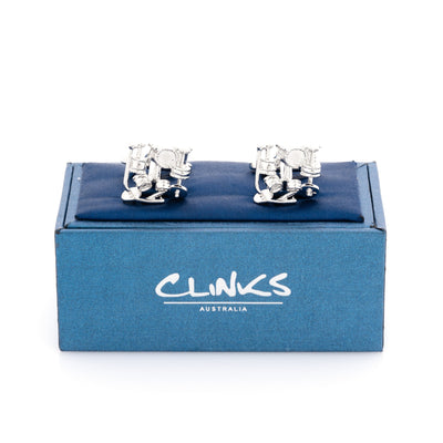 Silver Drum Kit Cufflinks