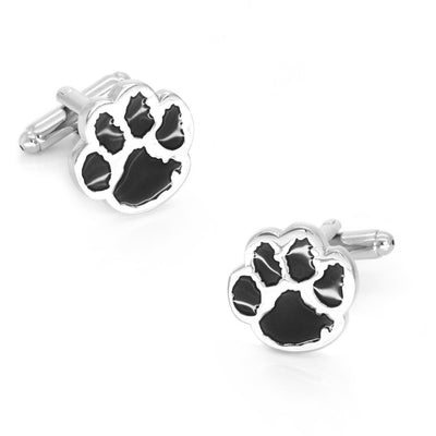 Black Paw Print Cufflinks