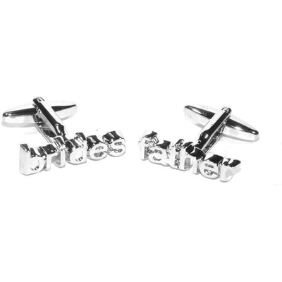 Brides Father cut-out style  Wedding cufflinks