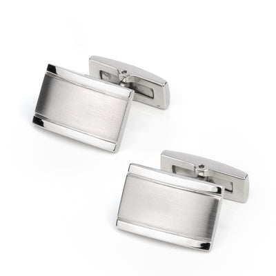 Classic Curve Silver Cufflinks