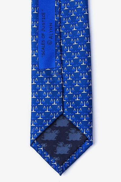 Scales Of Justice Skinny Tie in Blue