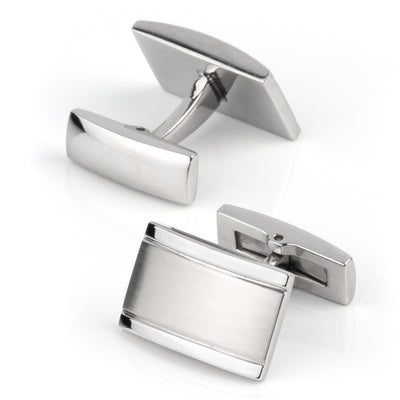 Classic Curve Silver Cufflinks