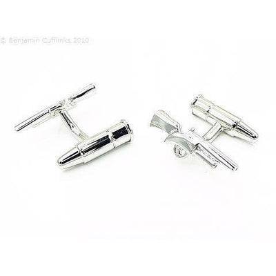 Shotgun and Cartridge Cufflinks