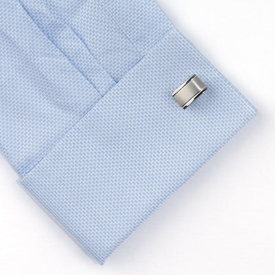 Classic Curve Silver Cufflinks